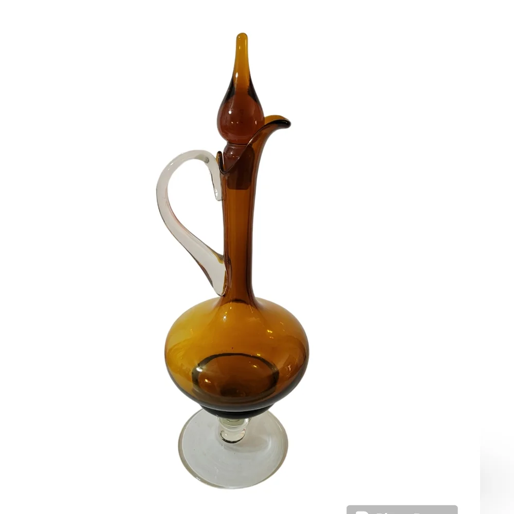 Art Glass Vintage Italian MCM Decanter